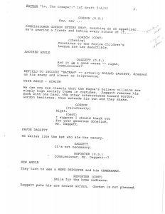 BTAS Batman: The Animated Series - The One and Only Gun Story Script 01 (First Draft) - Page 03