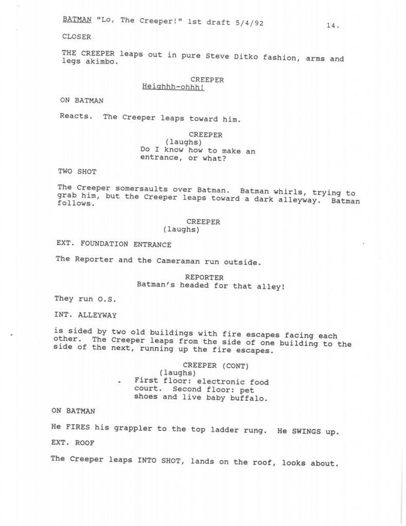 BTAS Batman: The Animated Series - The One and Only Gun Story Script 01 (First Draft) - Page 15