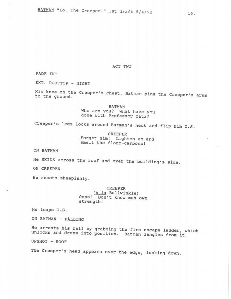 BTAS Batman: The Animated Series - The One and Only Gun Story Script 01 (First Draft) - Page 17