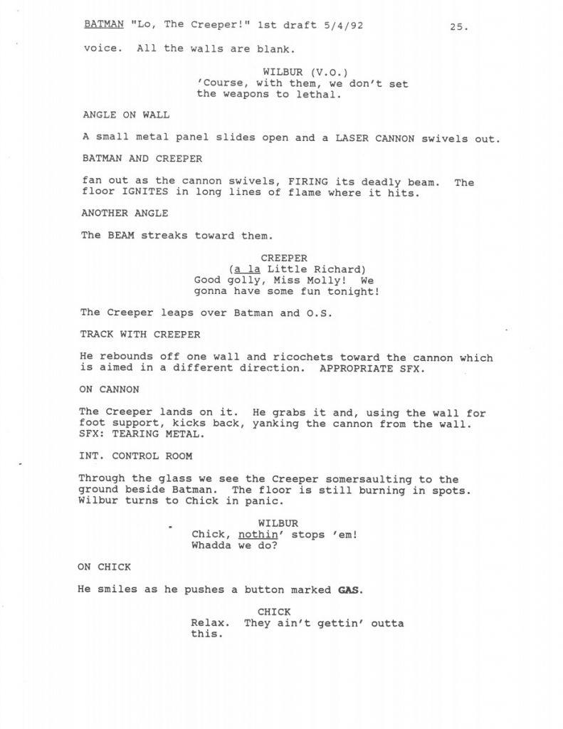 BTAS Batman: The Animated Series - Extras - Lo, The Creeper! Script (First Draft) - Page 26