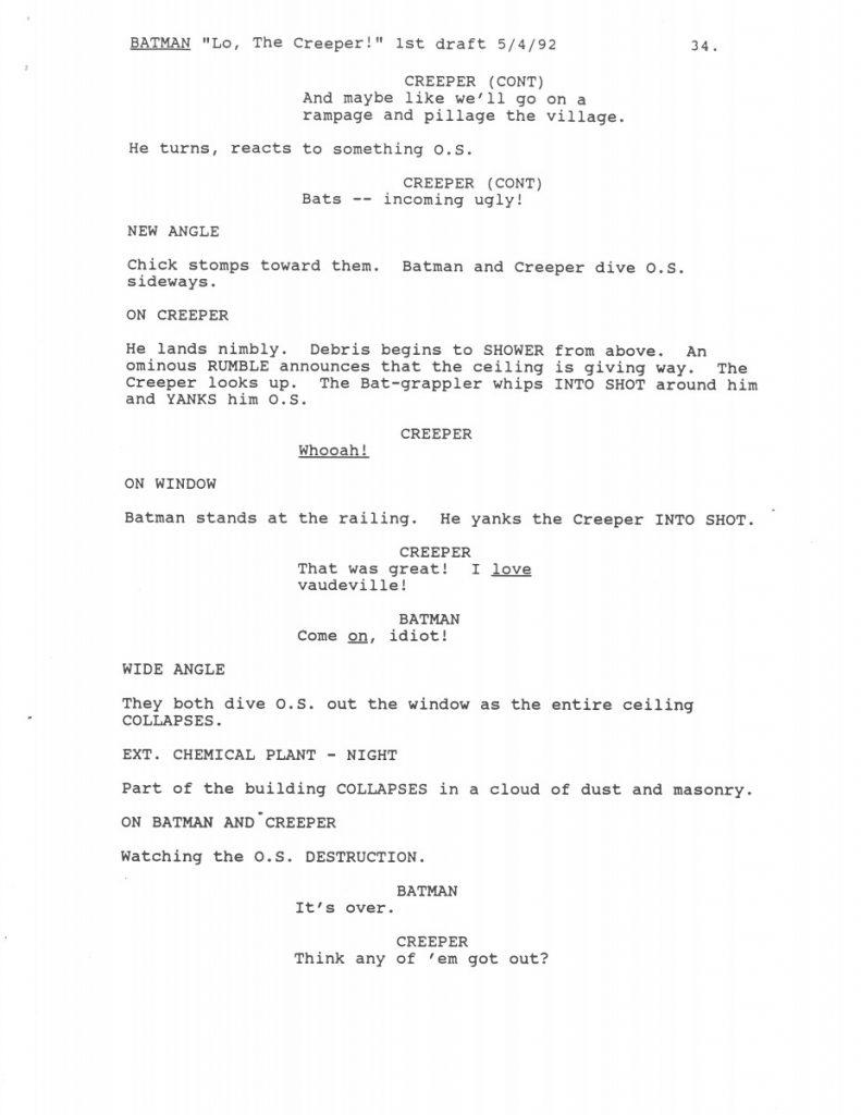 BTAS Batman: The Animated Series - Extras - Lo, The Creeper! Script (First Draft) - Page 35