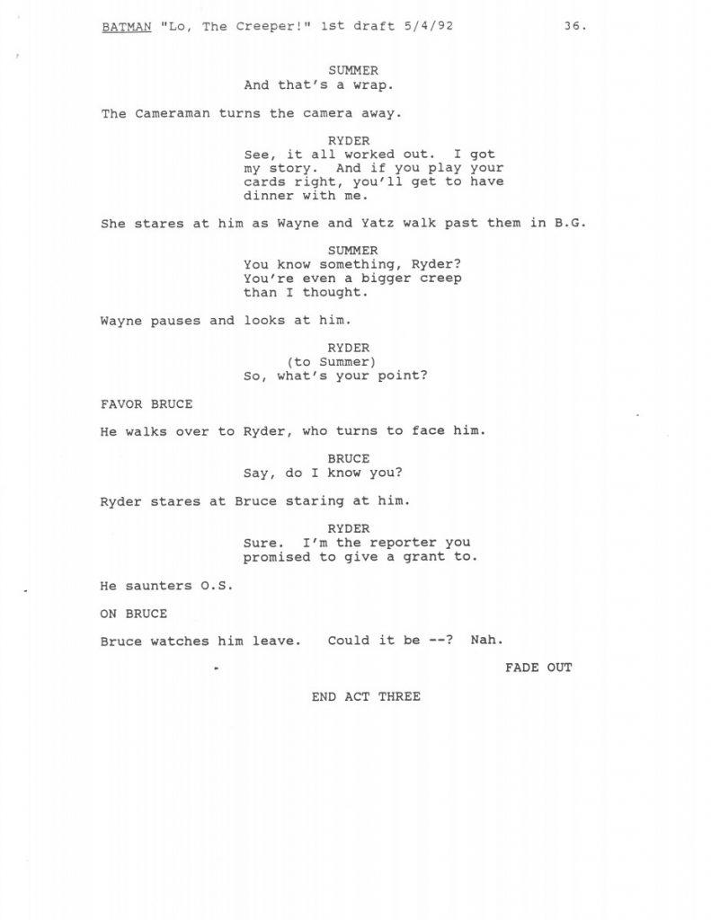 BTAS Batman: The Animated Series - Extras - Lo, The Creeper! Script (First Draft) - Page 37