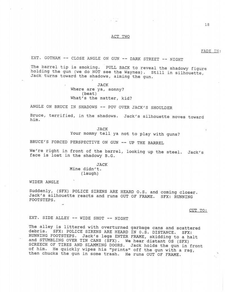 BTAS Batman: The Animated Series - The One and Only Gun Story Script 01 (First Draft) - Page 20
