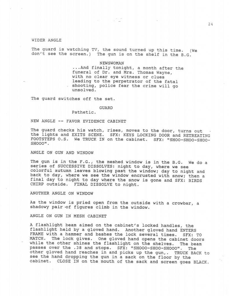 BTAS Batman: The Animated Series - The One and Only Gun Story Script 01 (First Draft) - Page 26