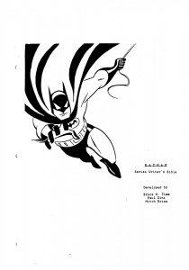 BTAS - Batman: The Animated Series Writer Bible - Page 001